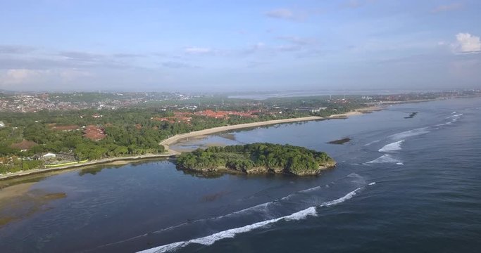 Aerial view of Nusa DuAa beach, Bali, Indonesia