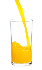 clipping path orange juice  isolated on white background