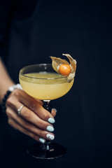 bright tasty food table setting cocktails and alcohol