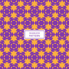 Cover template design with orange and violet geometric pattern