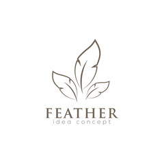 Creative Feather Logo Design Template