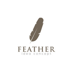 Creative Feather Logo Design Template