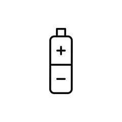 Battery icon vector. Simple flat symbol. Accumulator outline icon.