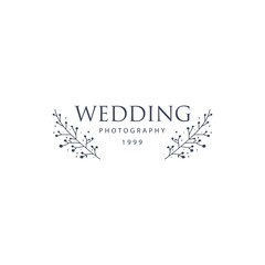 Creative Floral Concept Logo Template, Wedding Photography