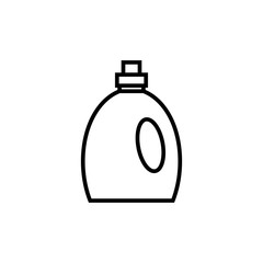 White plastic container for washing or laundry detergent powder isolated on white