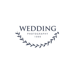 Creative Floral Concept Logo Template, Wedding Photography