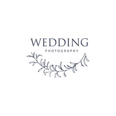 Obraz premium Creative Floral Concept Logo Template, Wedding Photography