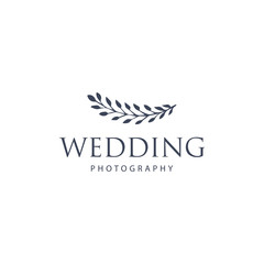 Creative Floral Concept Logo Template, Wedding Photography