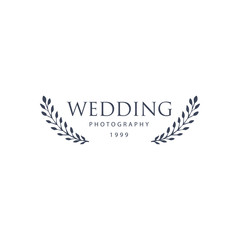 Creative Floral Concept Logo Template, Wedding Photography