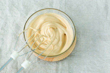 Trendy iced frothy ultra fluffy Dalgona instant Coffee drink