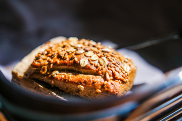 Breakfast Bun Close Up