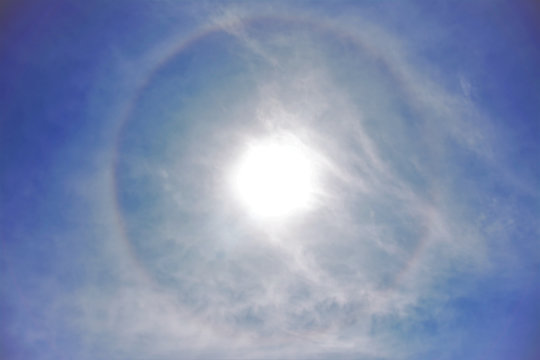 circular halo around the sun