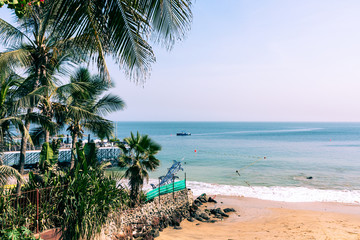 Dakar coastline, beach and vegetation. Dakar. Senegal. West Africa.