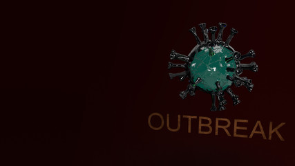 Fototapeta premium virus and out break word 3d rendering for medical content.