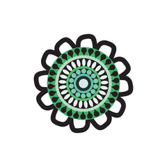 Aboriginal art dots painting icon logo design