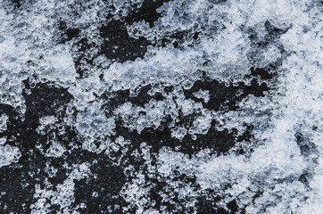 Pattern of transparent shiny ice