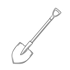 Garden shovel outline