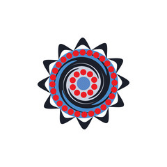 Aboriginal art dots painting icon logo design