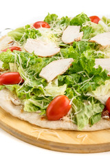 tortilla with fresh salad vegetables isolate on a white background