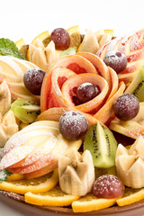 fruit salad on isolate white background