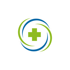 Fototapeta premium Medical and health care icon logo design template