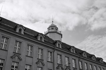 A building with a little tower with a dome (Prague, Czech Republic, Europe)