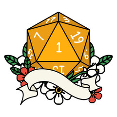 natural one d20 dice roll illustration