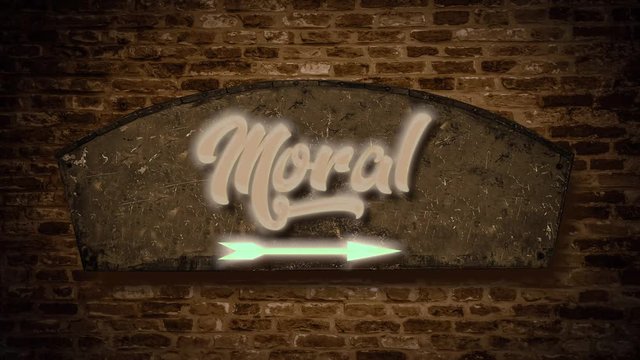 Street Sign the Way to Moral