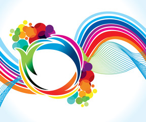 abstract artistic creative colorful wave background