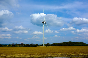 wind turbine in field