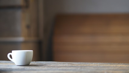 espresso cup of coffee with a coffee stain