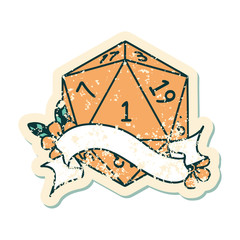 natural one d20 dice roll illustration