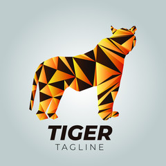 Tiger object vector template design