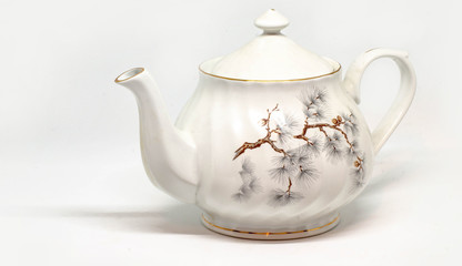 Turkish Black Tea in a Ceramic Teapot