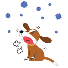 咳をする病気のペット
