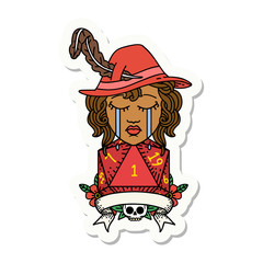 human bard character face sticker