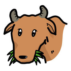 Cow / cartoon vector and illustration, hand drawn style, isolated on white background.