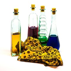 Potion Bottles in Different Colors