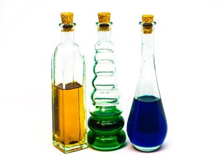 Potion Bottles in Different Colors