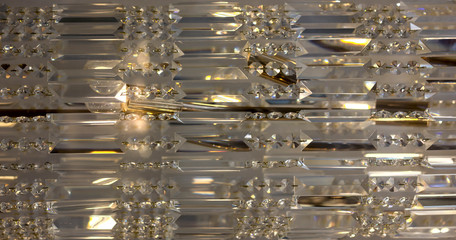 glass crystal fabric with gold glows and shimmers