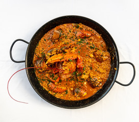 Arroz caldoso con bogavante - Rice with lobster