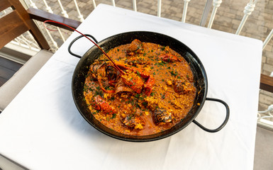 Arroz caldoso con bogavante - Rice with lobster