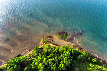 Royalty high quality free stock image aerial view of Hon Mot beach in Phu Quoc island, Kien Giang, Vietnam