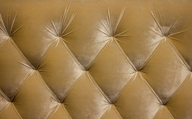 back of a luxurious velvet retro sofa