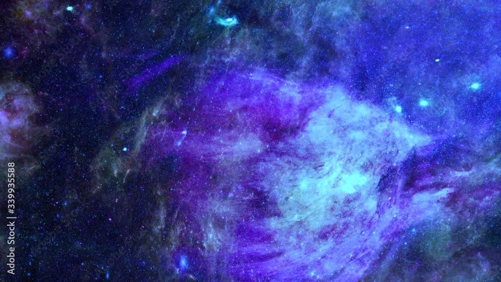 Wall mural animation view to travelling across the universe in moving