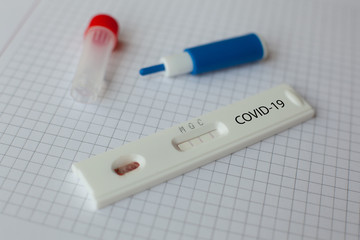 Positive rapid test for COVID-19. With IgM+ and IgG+, meaning acute infection.