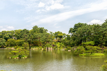 Fototapeta na wymiar Scene at the Old Shukkeien Garden in Hiroshima, Japan