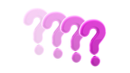 Question icon in white background. 3D Illustration.