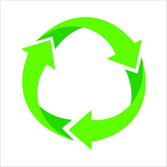 Recycle logo in vector in issolated background