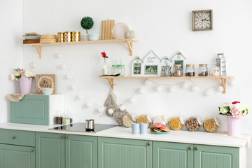 Modern light kitchen interior design